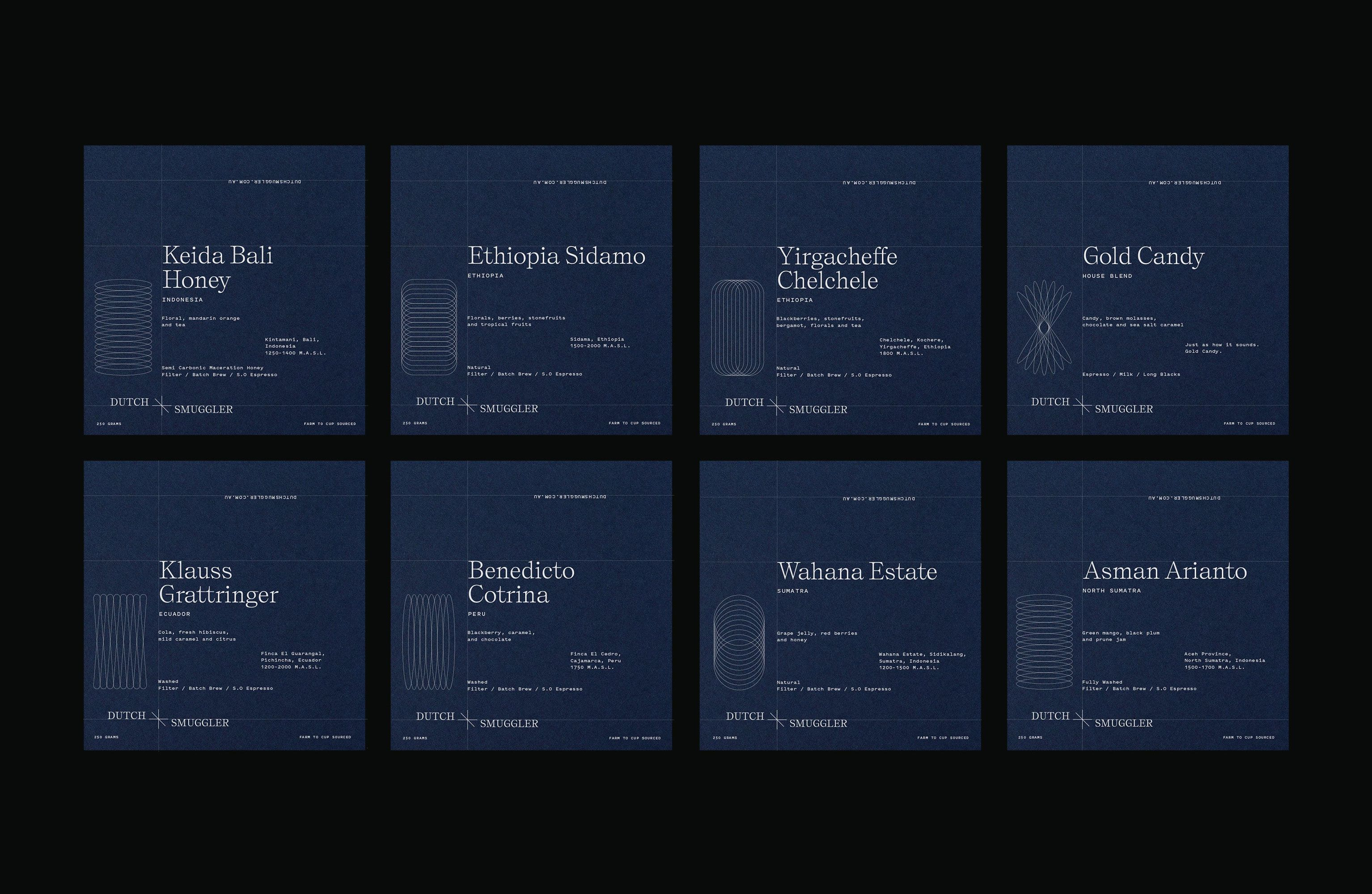 Akme Dutch Smuggler Coffee Labels